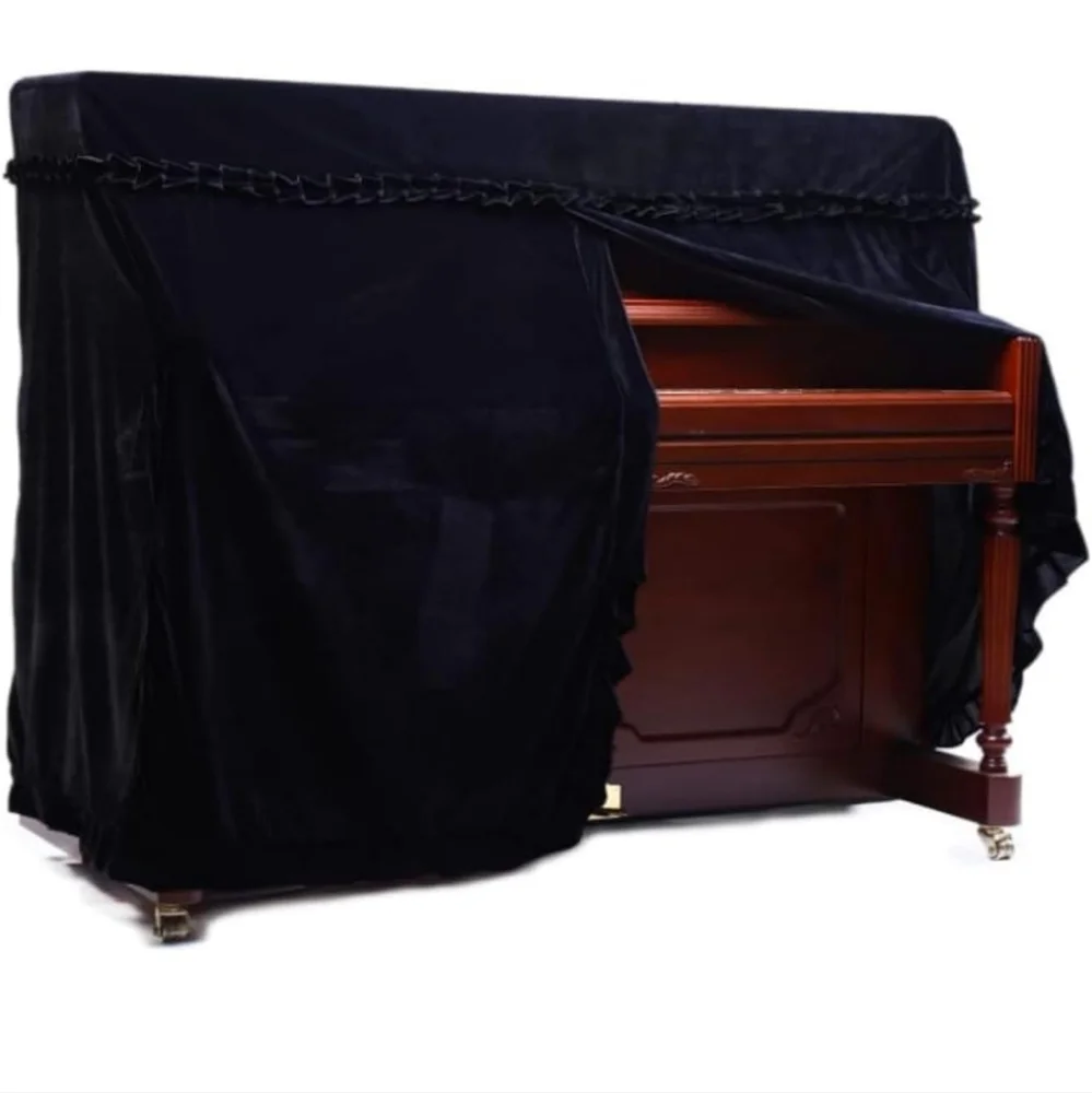 Upright Piano Cover - Portable Velvet Cloth Dustproofand Moisture Proof Cover